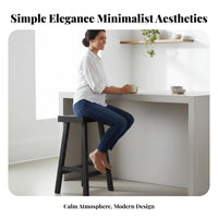 Backless Saddle Stool Minimalist Design Bar Chair Sturdy Construction for Guests