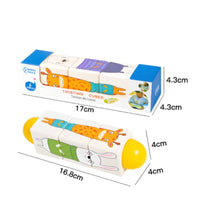 Rotating Puzzle Blocks Educational Wooden Puzzle Grasping Toy Interlocking Rotate Toy Learning for Toddlers, Home, Classroom