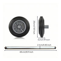 Heavy Duty Trash Can Wheels Replacement Kit Ribbed Garbage Bin Wheels Replacement Kit Weather-Resistant Waste Container Smooth Rolling for Curbside