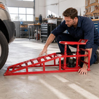 Car Service Ramp Sloped Hydraulic Car Ramp Garage Equipment Measured Markings Heavy Duty Steel