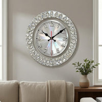 Round Analog Wall Timepiece 12-Hour Clock Face Home Decor Easy to Read