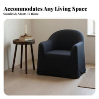 Single-Seater Sofa Rustic Minimalism Look Upholstered Study Seat Removable and Cleanable Cover Minimalist Design for Adults