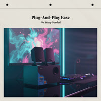 Bluetooth Speaker, Desktop Computer, Powerful Bass, Card Slot, USB, Active Audio