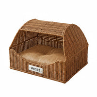 Drawer Type Pet Bed Breathable Semi Enclosed Feline Bed Cozy for Summer, Indoor
