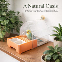 Bird Bath Tub for Cage Hanging, Transparent Bird Bath Feeder Box, Small Birds Bath Box, Parrot Bath  - Image 3