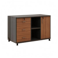 Mobile Office Storage Cabinet Low-Profile Mobile File Cabinet Caster Wheels