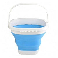 Foldable Pail Rigid Rim Collapsible Pail Two-Tone for Seaside Use