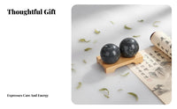 Improves Dexterity Jade Fitness Handball Polished Surface Chinese Health Ball Decorative for Seniors, Elderly, Office