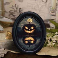 Halloween Witch Wooden Picture Frame for Desk, Living Room, Dining Room, Entryway