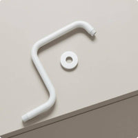 Z-Shaped Shower Arm 90-Degree Bathroom Fixture Polished Cylindrical