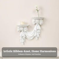 Bowknot Wall Shelf Space Saving Ornate Resin Wall Bracket Easy to Hang for Women