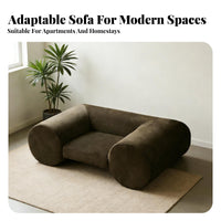Straight-Line Three-Seater Sofa Light Luxury Living Room Seating Italian design Minimalist Design for Apartment Dwellers, Office