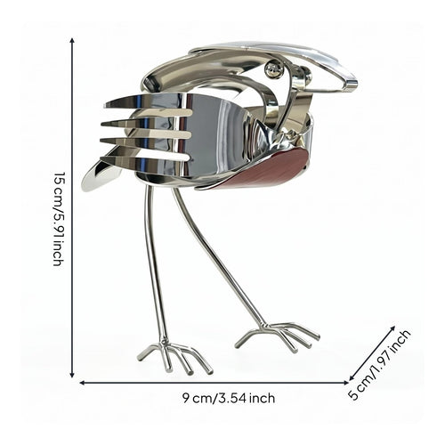 Scrap Avian Metalwork Sculpture Artisanal Appearance Metal Art Sculpture Rustic Warmth Home Decor