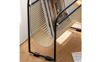 Magazine Rack Minimalist Design Woven Newspaper Stand Versatile Metal Frame Book Holder for Office, Living Room
