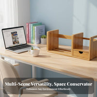 Expandable Desktop Bookshelf Simple Design Office Furniture Space Saving