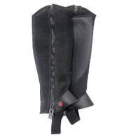 Children's Equestrian Leg Guards with Breathable Mesh and Cowhide