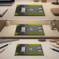 Airport Landing Strip Diorama Wooden Airport Landing Strip Base Textured Model Aircraft Display Board for Hobbyists