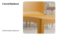 Armless Molded Chair Stackable Molded Shell Chair Modern Design Lightweight for Renters, Cafe, Meeting Room