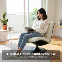 Rotating Accent Chair 360-Degree Rotation Indoor Furniture Italian Design Luxuriously Soft Cushioning for Living Room, Balcony