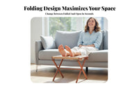 Woven Leg Rest Multifunctional Footrest Compact Design for Bedroom, Homeowners