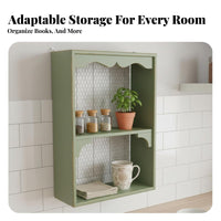 Rustic Cubby Shelf with pegs Multi-Functional Display Rack Multipurpose