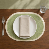 Oval Woven Placemat Textured Woven Oval Placemat Braided Table Mat