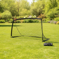Folding Soccer Goal with Carry Bag Compact Soccer Goal with Ground Stakes for Kids