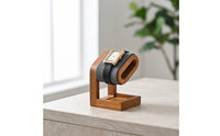 Watch Display Stand with Wooden Base Open-Frame Watch Display Stand Holder Low-Profile for Nightstand