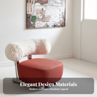 Sled Base Armchair Light Luxury Upholstered Single Seater Italian and design Comfortable Padding for Business Owners, Bedroom