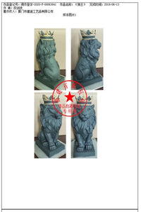 European Crown Lion Ornament Resin Craft