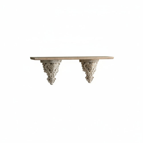 Corbel Shelf Vintage Shelf with Corbels Distressed for Entryway, Hallway