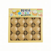 24 Pieces Mini Steamed Bun Press Toy Soft Steam Bun Press Toy Cute Fake Food Novelty Stress-Relief for Children, Students, Pretend Play, Desk