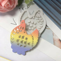 Easter Hen Silicone Mould Non-Stick Chicken Resin Casting Mould Flexible Farm Animal Fondant Form for DIY Hanging Ornaments Chocolate Cake Decoration Spring Crafts