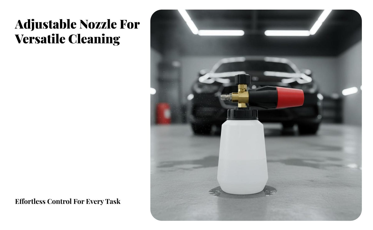 Foam Lance Heavy Duty Brass Central Vehicle Wash Foam Sprayer Graduated Bottle Adjustable Soap Dispenser for Professional Cleaners, Auto Detailing