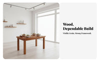 Wooden Eatery Table and Stool Set Long-Lasting Professional Furniture Space-Saving Minimalist Design for Restaurant Owners