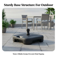 Water Fillable Umbrella Base Stable Outdoor Umbrella Weight Base Heavy Duty Parasol Stand for Garden, Backyard, Poolside
