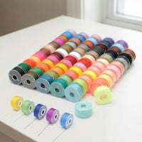 DIY Multifunctional Sewing Machine Bobbin Thread Set with Pre-wound Bobbins, Mixed Colors, High-Quality Sewing Thread for Home Use