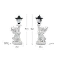 2 Pieces Solar Angel Statue No Wiring for Yard, Patio