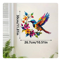 Metal Bird Wall Art Indoor and Outdoor Use Floral Bird Wall Decor Rust-Resistant