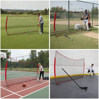 Sports Protective Barrier Freestanding Barricade Backstop Net Barrier Netting Portable Large-Scale for Athletes, Backyard