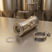 316 Stainless Steel Sight Glass with Tri-Clamp Ends 1.5 Inch TC in-Line Sight Glass Vertical or Horizontal Hardware Full Bore for Fermentation