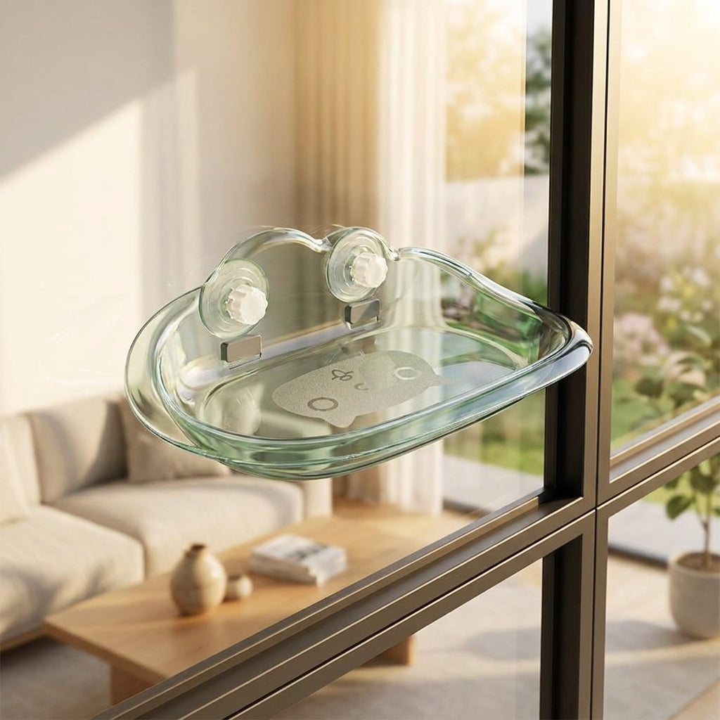 Hanging Cat Bed Dome with Suction Cup Cat Bed Mount, Indoor Window Hammock for Sunbathing, 500*305*200mm Raised Perch for Outside Viewing