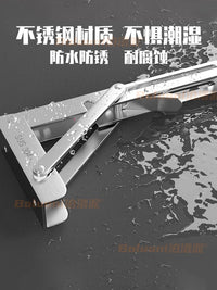 折叠304不锈钢三角支架墙上置物架活动隔板伸缩层板支撑三脚托架