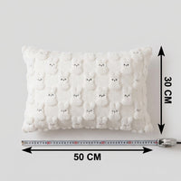 Easter Bunny Throw Pillow Cover Soft Decorative Throw Pillow Case Sofa Pillow Cover for Kids, Parents, Livingroom Bedroom, Entryway Bench, 50 x 30 cm