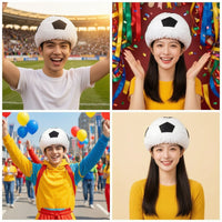 Soccer Ball Costume Hat Playful Football Headpiece Lightweight Headwear for Cosplayers