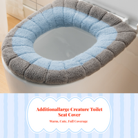Plush Toilet Seat Pad, Enlarged, Soft, Nordic, Comfortable