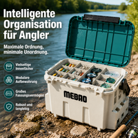 MB-700 Fishing Tackle Box, Robust Sorting Box for Anglers, Water-Resistant Tackle Case, 25-32L Capacity