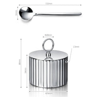 Lidded Seasoning Container Dust-Resistant Seasoning Pot with Measuring Spoon Food-Grade Storage Container Set for Restaurant, Dining Table