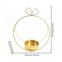 Gold Geometric Flower Basket Decorative Gold Wire Vase Holder Sturdy for Party