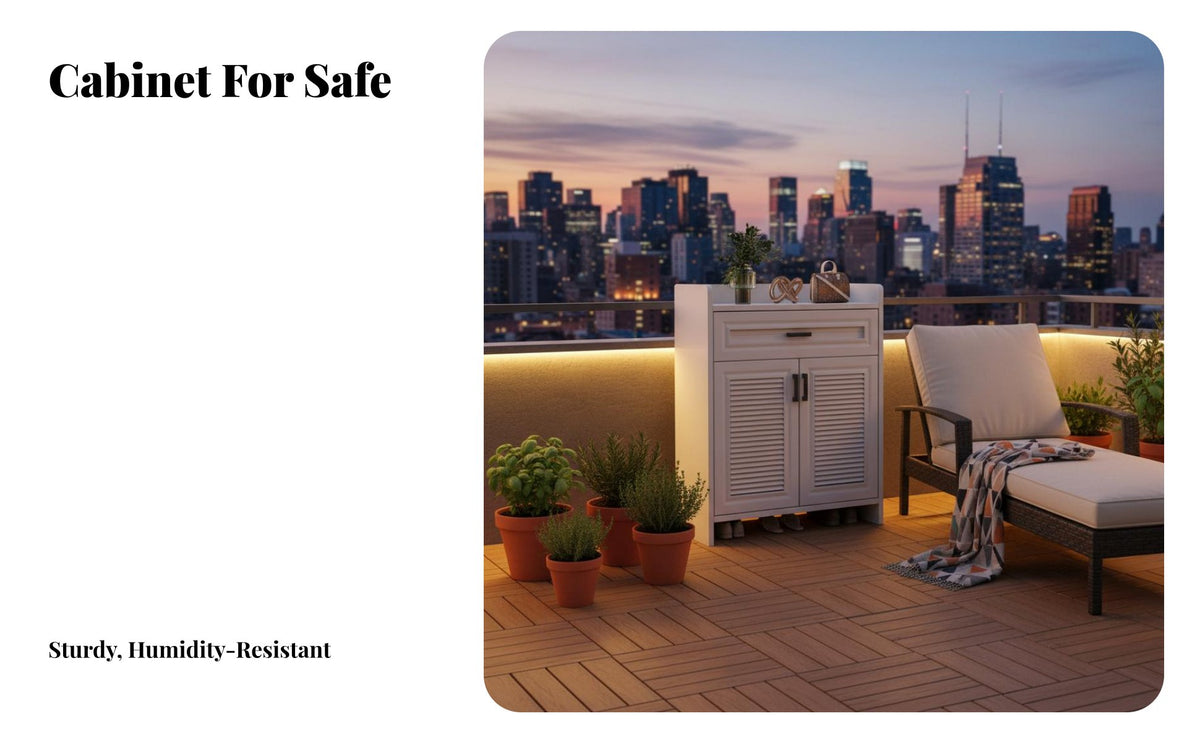 Waterproof Shoe Cabinet Sun-Proof Aluminum Shoe Cabinet Ventilated Design Household Furniture Large Capacity for Homeowners, Apartment Dwellers, Families, Outdoor, Balcony, Hallway, Bedroom